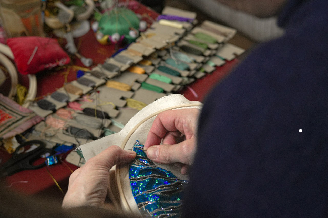 Boorduurwerk met de hand gemaakt 