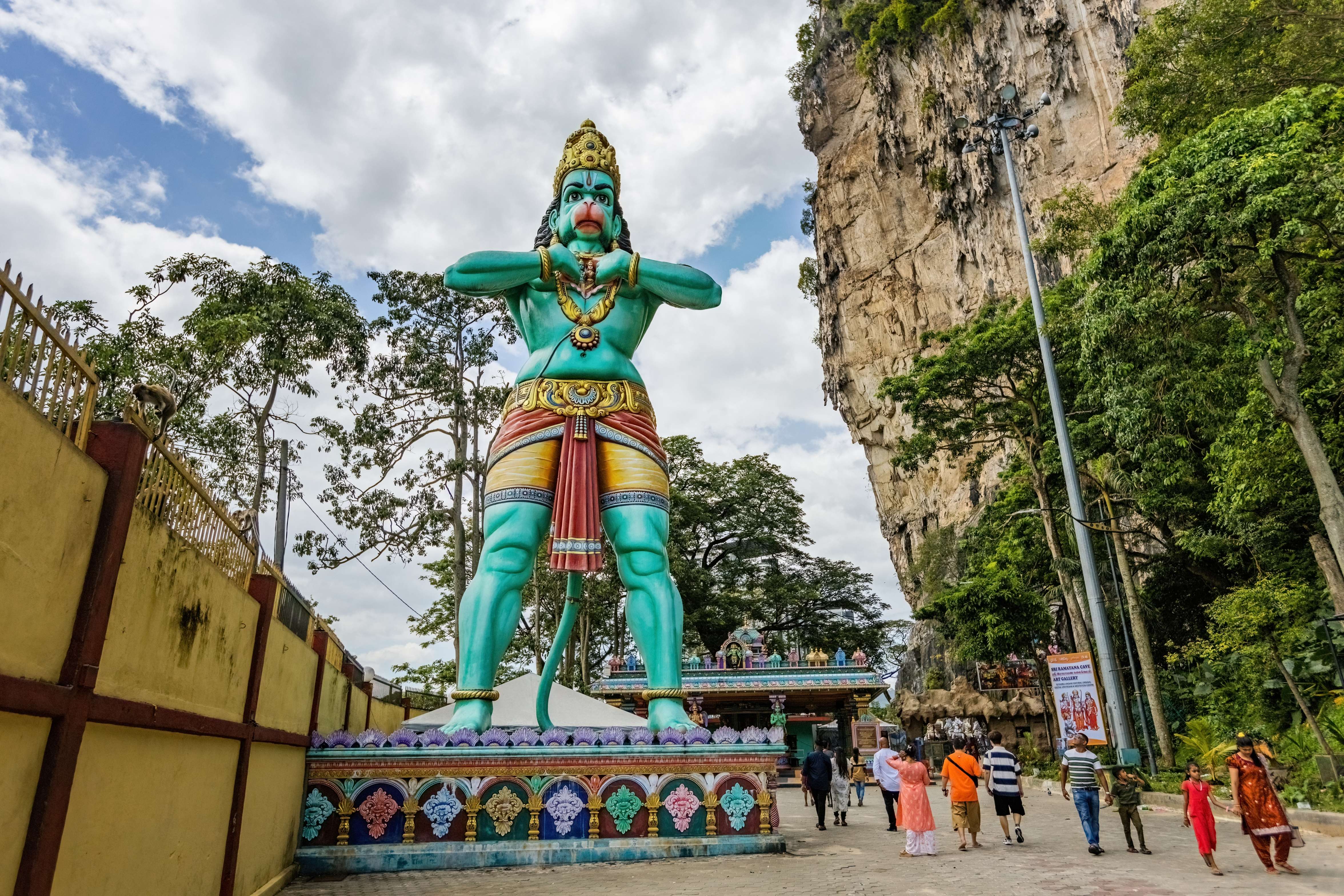 A Hanuman statue at Sri Anjaneyar Temple in Batu Caves, Kuala Lumpur, Malaysia. Here Hanuman is showing that Rama and Sita live in his heart. Photo: Sun_Shine, Shutterstock, Shutterstock. https://www.shutterstock.com/image-photo/kuala-lumpur-malaysia-march-2023-lord-2270677313