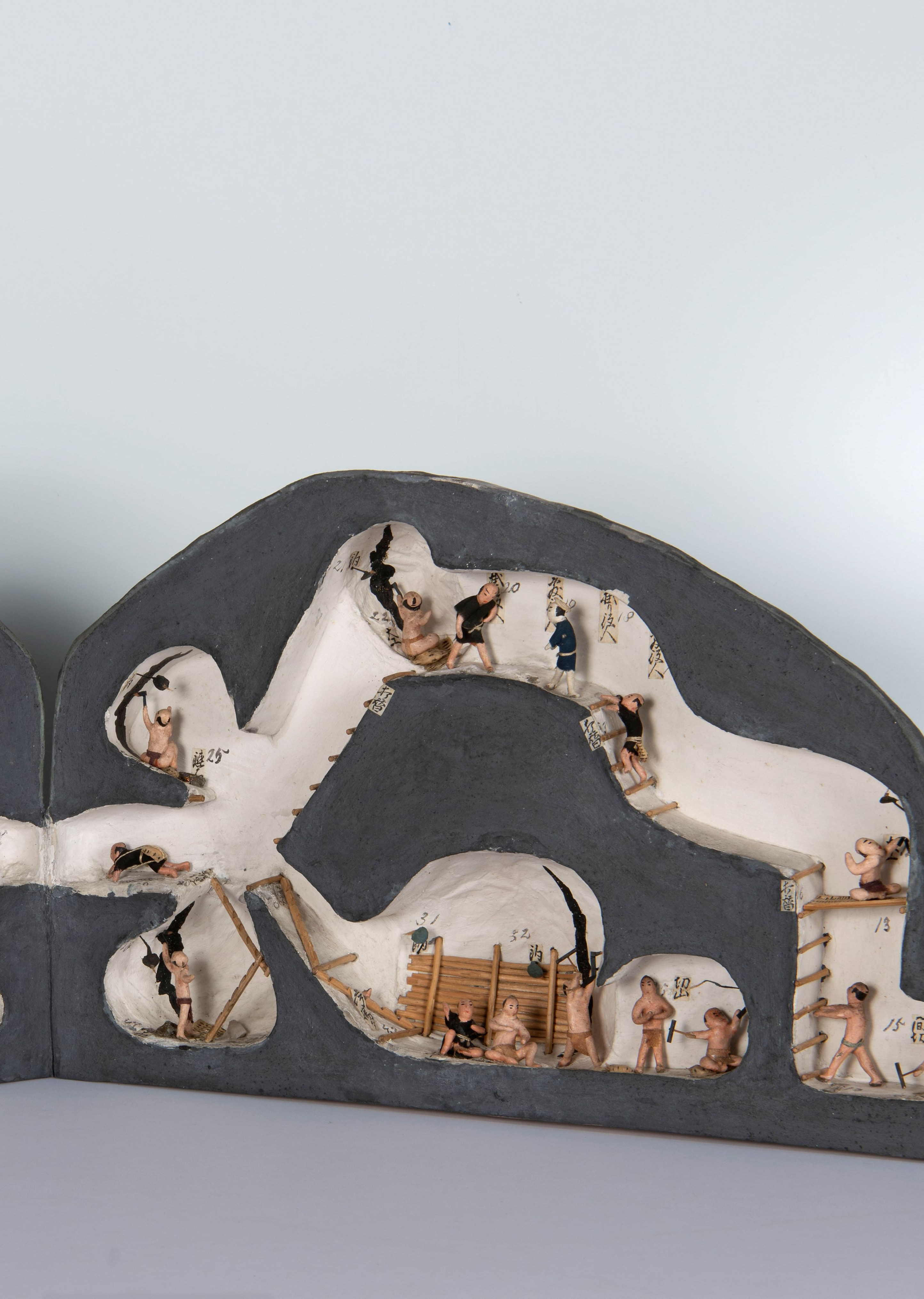 Model van de goud- en zilvermijn van het eiland Sado.