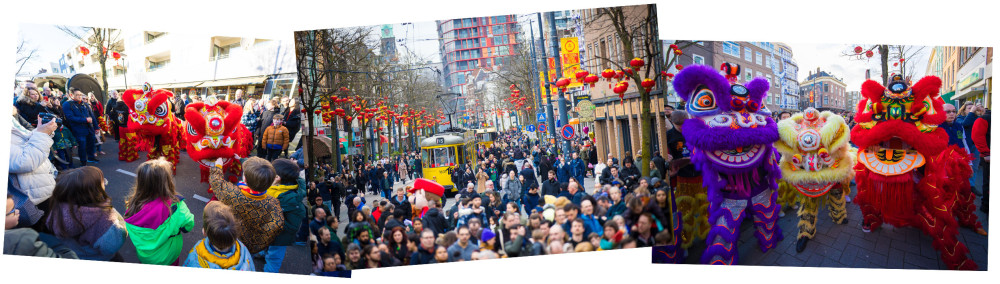 Chinees Nieuwjaar in de stad