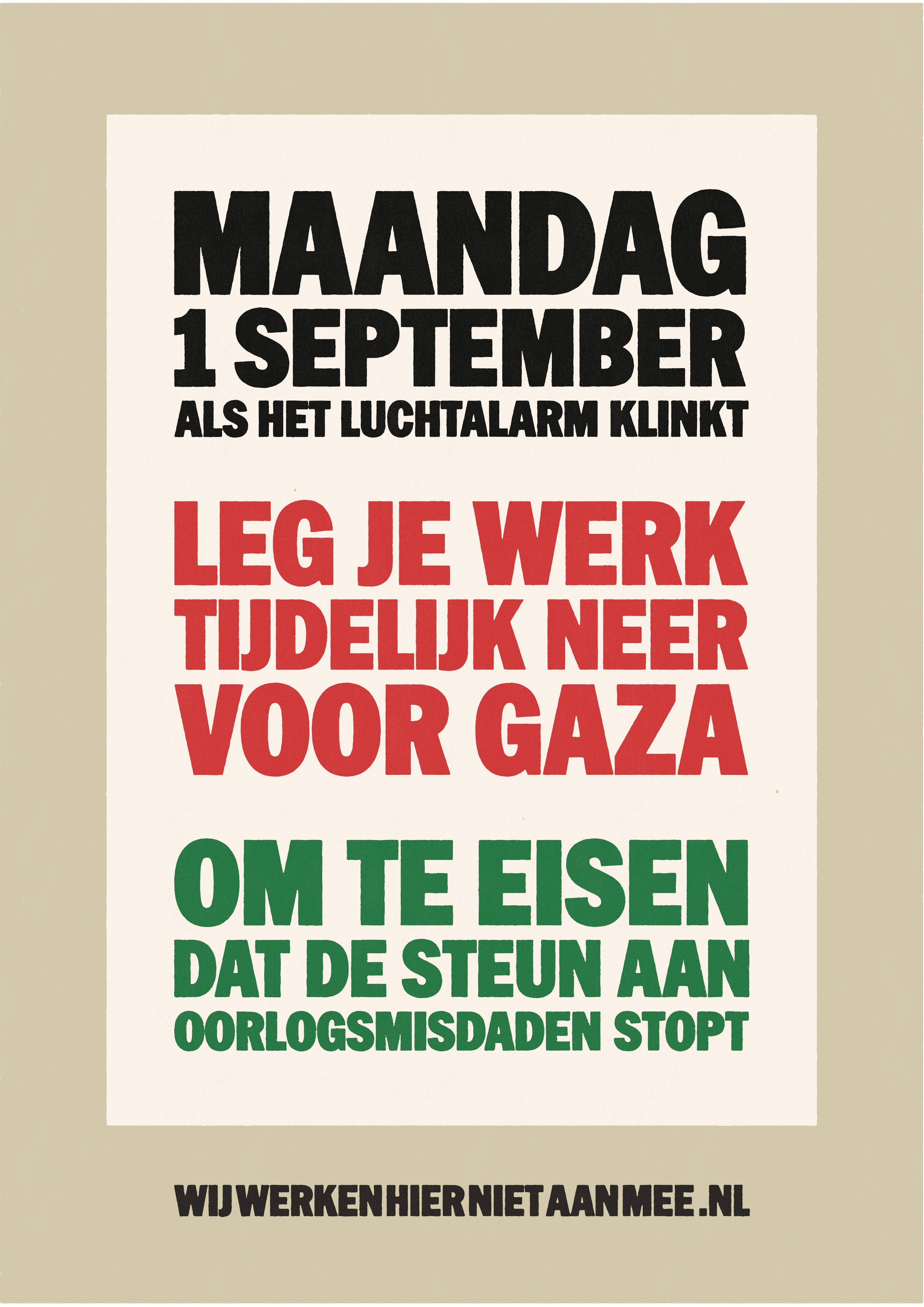 Poster #wijwerkenhiernietaanmee